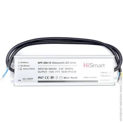 Hismart   12V, 16.5A, 200W, PFC, IP67 (2477918441)