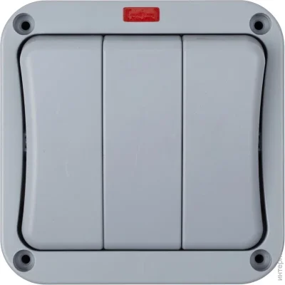 Hismart Всепогодний вимикач 3 вимикачі, IP66, EU (2558722816) Hismart Всепогодний вимикач 3 вимикачі, IP66, EU (2558722816)