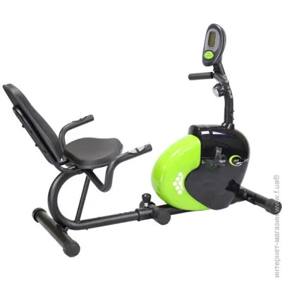    HMS R9259 PLUS RECUMBENT MAGNETIC STATIONARY BIKE (black - green) (17-06-005)