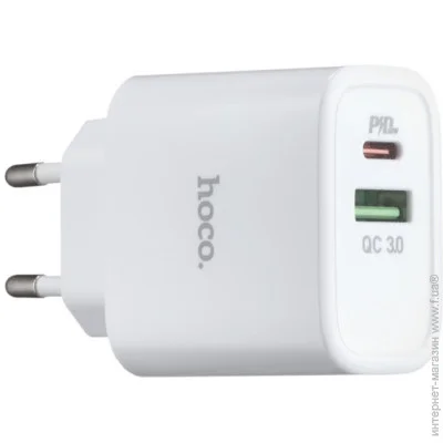    1USB Hoco C57A QC 3.0+ (Type-C) 3A White