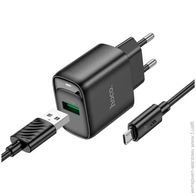 Hoco    C140A 1USB QC 18W+ USB to Micro  (6942007627801)