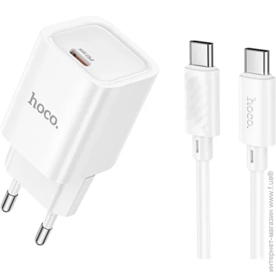 Hoco    C148A 1USB-C PD/QC 30W+ Type-C to Type-C  (6942007630320)