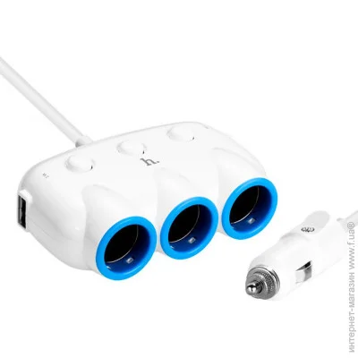       Hoco C1 + 2USB White