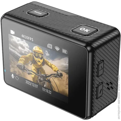 - Hoco DV101 dual color screen sports camera Black