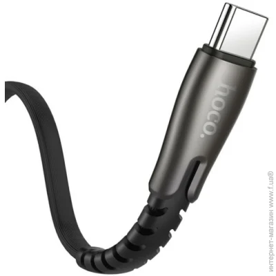 Hoco  U58 Pisces Cable USB to Type-C 2,4A 1,2m Black (1823460361)