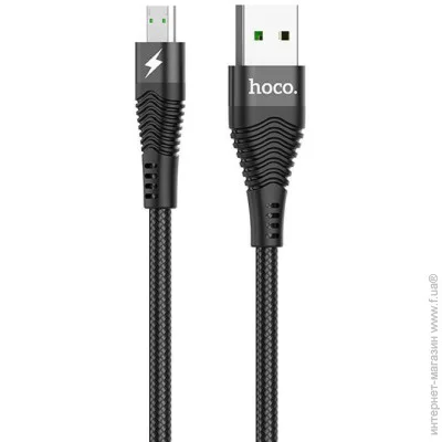  Hoco USB Cable U53 4A Flash MicroUSB Black 1.2m (1460316712)