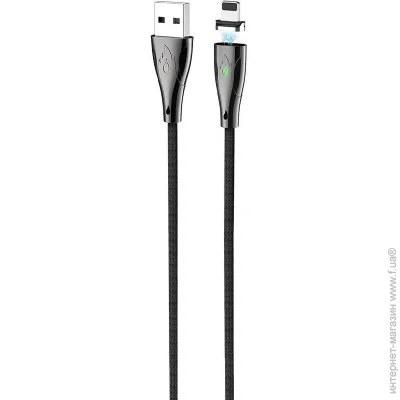  Hoco USB Cable U75 Blaze Magnetic Lightning Black 1.2m (1460316538)