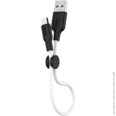 Hoco  X21 Pisces Cable USB to MicroUSB 2,4A 0.25m Black - White (1881288726)