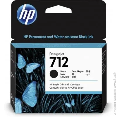   HP  HP No.712 DesignJet 230/630 Black 80ml (3ED71A) Black 80 