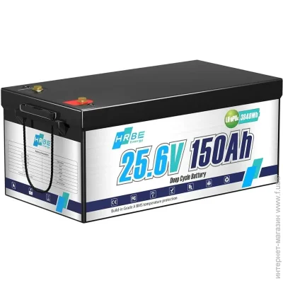     HRBEEnergy LiFePO4 24V (25.6V/150Ah/3840Wh)