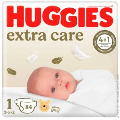 ϳ Huggies ϳ Extra Care  1 (2-5 ) 84  (5029053578057)