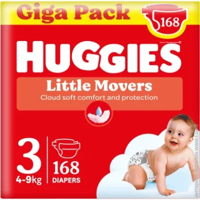  Huggies ϳ Huggies Little Movers 3 (4-9 ) M-pack, 168  (5029053577852)