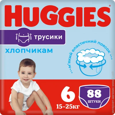  ϳ- Huggies Pants  6 M-Pack (15-25 )   88  (5029054568200)