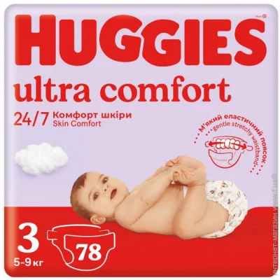  ϳ Huggies ϳ Huggies Ultra Comfort 3 (5-9 ) Mega 78  (5029053548760)