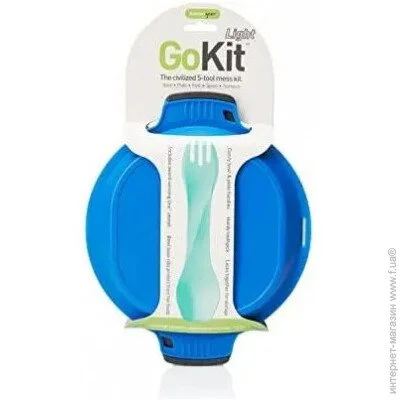   Humangear GoKit Light 5-tool Mess Kit Charcoal/Blue (1054-022.0122)
