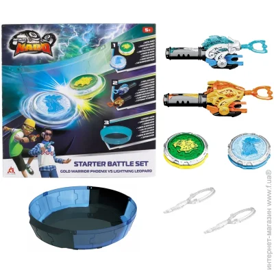   Infinity Nado VI Starter Battle Set Gold Warrior Phoenix vs Lighting Leopard       (EU654183)