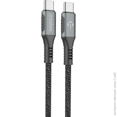  Intaleo CBGPD60WTT2 USB Type-C-USB Type-C 2 Grey (1283126518102)