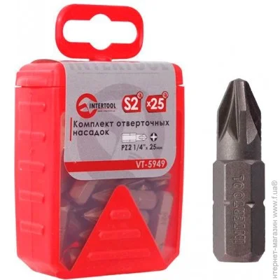  Intertool    PZ2 1/4"x25, 25. (VT-5949)