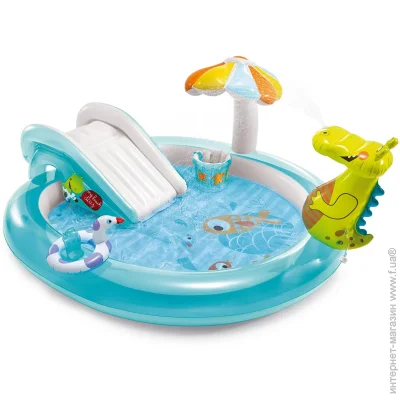 Intex Надувная игровая площадка Крокодил 57165 201x170x84 см (DM-57165) Intex Надувная игровая площадка Крокодил 57165 201x170x84 см (DM-57165)
