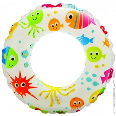 Надувний круг для плавання Intex Рибки 51 см (INT-59230) Надувний круг для плавання Intex Рибки 51 см (INT-59230)