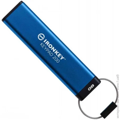 USB   Kingston 16GB IronKey Keypad 200 Blue USB 3.2 (IKKP200/16GB)