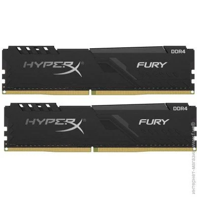  ' Hyperx DDR4 16GB (28GB), 2666MHz, HyperX Fury, Black (HX426C16FB3K2/16)