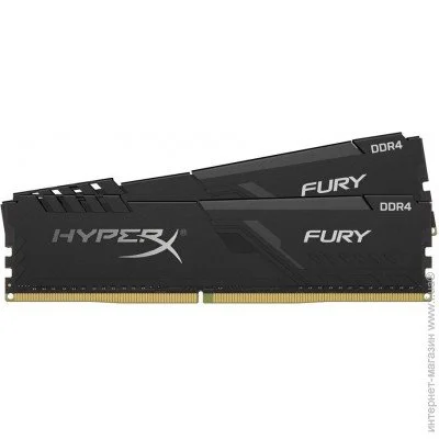  ' Hyperx DDR4 16GB (2x8GB) 3200MHz, PC4-25600 HyperX Fury Black (HX432C16FB3K2/16)