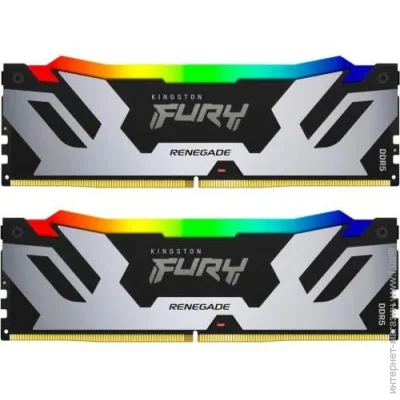   Kingston FURY 32 GB (2x16GB) DDR5 6800 MHz Renegade Silver/Black RGB (KF568C36RSAK2-32)