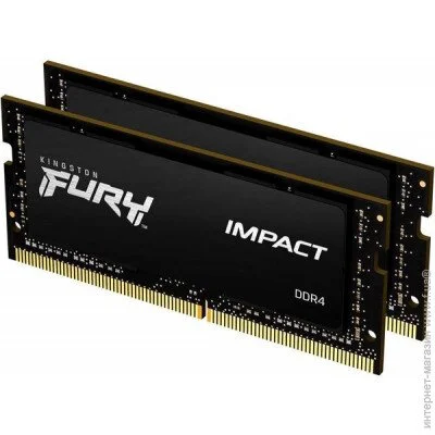   Kingston Fury FURY 64 GB (2x32GB) SO-DIMM DDR4 3200 MHz Impact (KF432S20IBK2/64)
