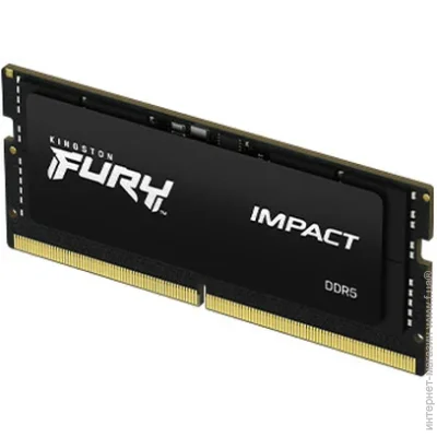  ' Kingston Fury DDR5 16GB 6400Mhz SO-DIMM Black (KF564S38IB-16)