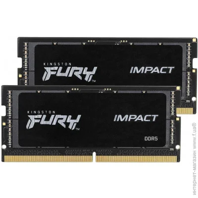  ' Kingston Fury Fury Impact KF548S38IBK2-64 64GB (32GB x2) DDR5 4800MT/s Non ECC SODIMM