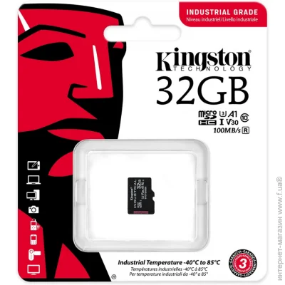  ' Kingston 32 GB microSDHC UHS-I (U3) V30 A1 Industrial (SDCIT2/32GBSP)