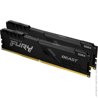  ' Kingston Fury DDR4 3600MHz CL17 DIMM 16GB (Kit of 2) FURY Beast Black (KF436C17BBK2/16)