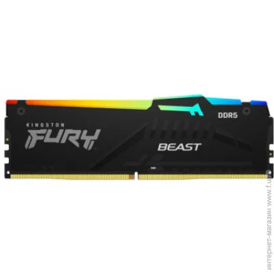  '  '  ' DDR5 16GB 5600 MHz Beast RGB AM5 Black Kingston Fury (ex.HyperX) (KF556C36BBEA-16)