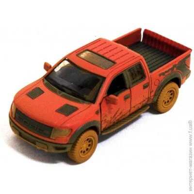 Kinsmart   Ford F-150 SVT Raptor-Supercrew Muddy KT5365WY , 1:46 () (KT5365WY (Red))