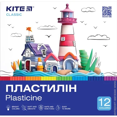 Kite Пластилин восковый 12 цветов 240 г Classic (K-1086) Kite Пластилин восковый 12 цветов 240 г Classic (K-1086)