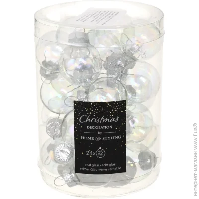 Koopman Набір ялинкових куль d 2,5 мм 24 шт./уп. Koopman Набір ялинкових куль d 2,5 мм 24 шт./уп.