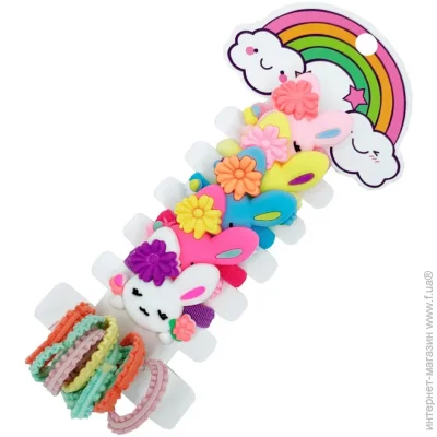 La Beauty Набор детских резинок для волос "Зайчики" 0105-039 La Beauty Набор детских резинок для волос "Зайчики" 0105-039