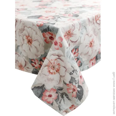 La Nuit Скатертина "CHARM" квіти 133x133 см рожевий з малюнком La Nuit Скатертина "CHARM" квіти 133x133 см рожевий з малюнком
