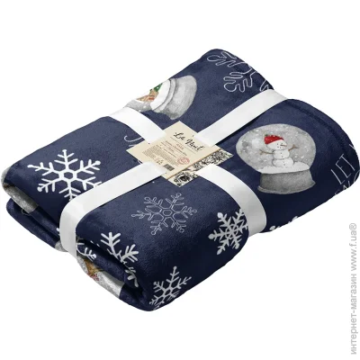 La Nuit Плед флисовый Christmas Blue 160x200 полиэстер La Nuit Плед флисовый Christmas Blue 160x200 полиэстер