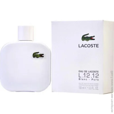 Туалетна вода для чоловіків Lacoste L.12.12.Blanc 100 мл Туалетна вода для чоловіків Lacoste L.12.12.Blanc 100 мл