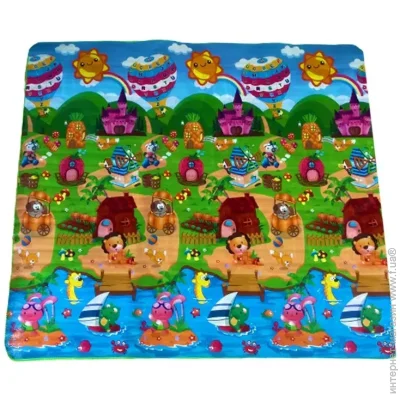 Розвиваючий килимок Lanor Бебімат Поляна/Місто (200х180х0,5см) Розвиваючий килимок Lanor Бебімат Поляна/Місто (200х180х0,5см)