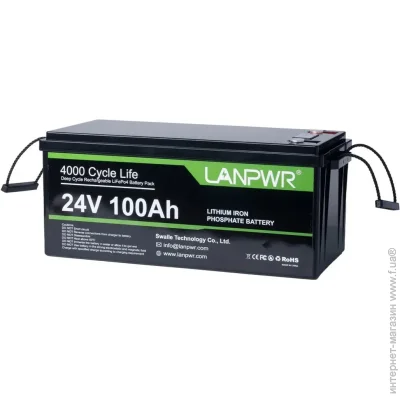    Lanpwr LiFePO4 24V (25.6V/100Ah/2560Wh) (LANPWR-24-100)