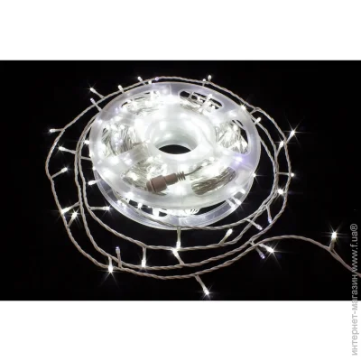Laplandia Уличная гирлянда светодиодная нить для улицы Белая 40м. 400 LED от сети белый провод w.01.6w.400.F+ Laplandia Уличная гирлянда светодиодная нить для улицы Белая 40м. 400 LED от сети белый провод w.01.6w.400.F+