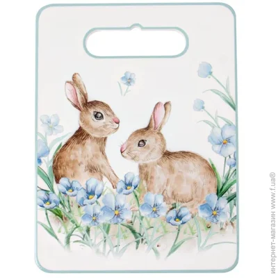 Кухонная доска Lefard Доска для сервировки Кролики 20 см голубий Кухонная доска Lefard Доска для сервировки Кролики 20 см голубий