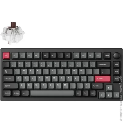  Lemokey P1 Pro 84Key, Keychron Super Brown, Carbon Black (P1P-M3-UA)