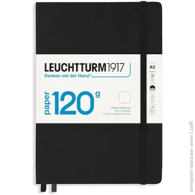 Блокнот Leuchtturm1917 120G Edition, Середній, Чорний, Крапка (363533) Блокнот Leuchtturm1917 120G Edition, Середній, Чорний, Крапка (363533)