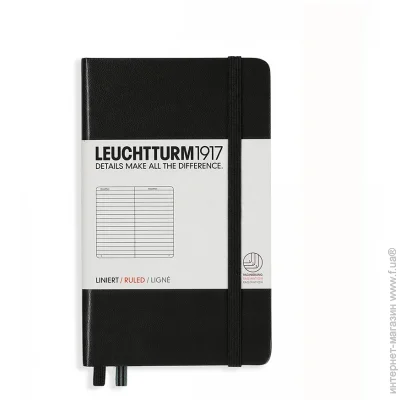 Блокнот Leuchtturm1917 Кишеньковий, чорний, лінія (334821) Блокнот Leuchtturm1917 Кишеньковий, чорний, лінія (334821)