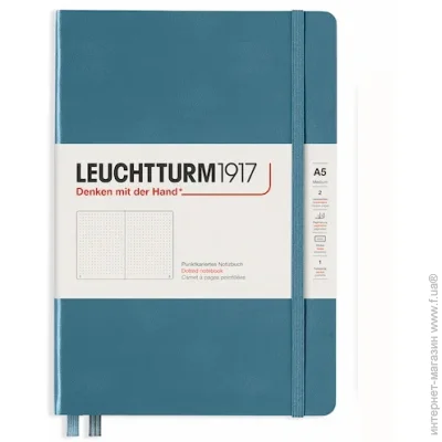 Блокнот Leuchtturm1917 Rising Colours Середній, Stone Blue, крапка (363334) Блокнот Leuchtturm1917 Rising Colours Середній, Stone Blue, крапка (363334)
