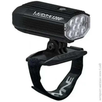 ˳ Lezyne   Helmet Lite Drive 1200+  Front 1200  Y18 Black Matt (1052-4710582 552519)